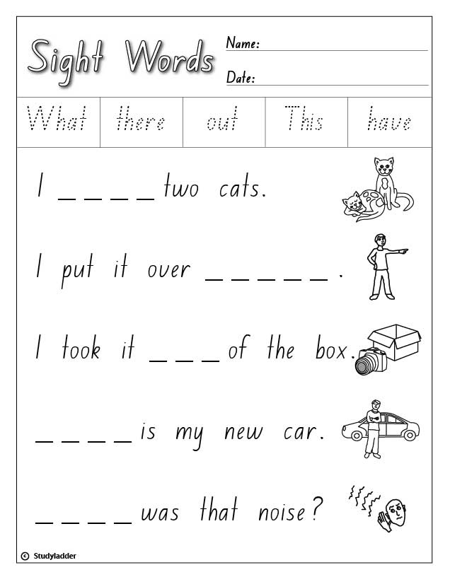 High Frequency Sight Words List 7 - Studyladder Interactive Learning Games