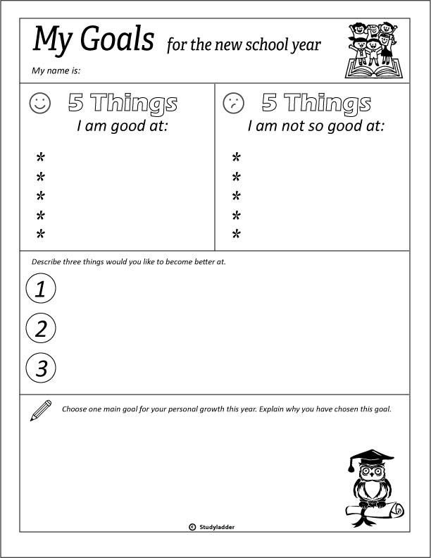 My Goals For The New School Year Studyladder Interactive Learning Games