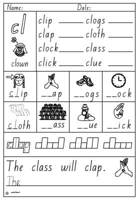Activity Sheet Blend Cl Studyladder Interactive Learning Games