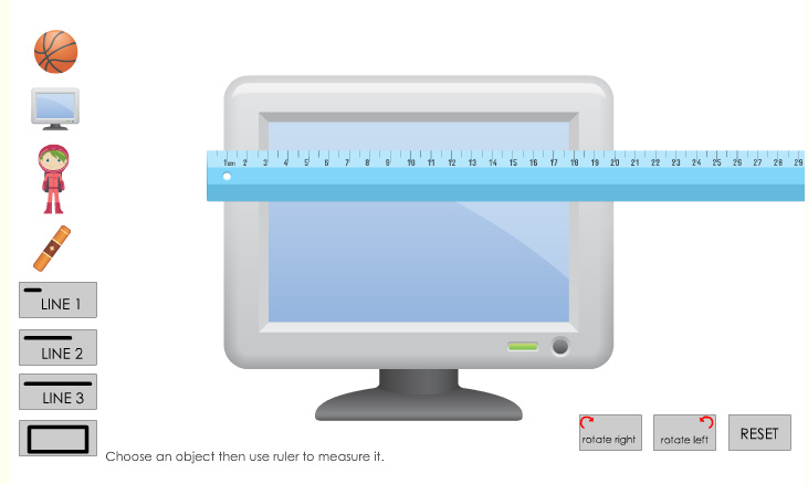 Measure length using a cm ruler