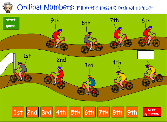 Ordinal Numbers Studyladder Interactive Learning Games