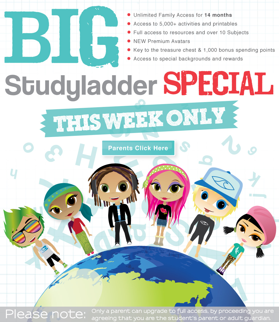 Studyladder, online english literacy & mathematics. Kids activity games,  worksheets and lesson plans.